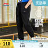 李宁童装卫裤男女大童运动生活系列，裤子反光束脚运动长裤