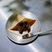 工业风蛋糕碟子咖啡厅甜品盘304不锈钢盘子小圆盘浅盘精致餐盘ins