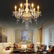 欧式客厅金色水晶吊灯68头卧室灯餐厅，蜡烛灯简约大气复式楼灯具