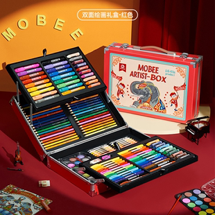 mobee画笔套装礼盒儿童，绘画工具专用水彩笔，女孩画画小学生礼物