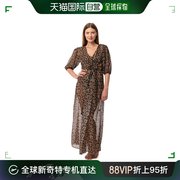 美国直邮mc2 saint barth 女士 连衣裙真丝豹纹长裙印花