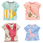 女童短袖t恤纯棉外贸宝宝，婴幼儿1岁男童，小童童装半袖2岁