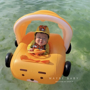 韩国ins儿童汽车游泳圈婴儿，卡通安全坐圈宝宝，腋下救生浮圈1-3-6岁
