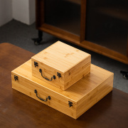 竹木小盒茶具茶杯子陶瓷紫砂壶古玩收纳盒包装盒定制刻字