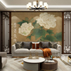 中式花鸟壁纸复古国风墙纸牡丹芙蓉卧室客厅定制壁画摄影拍照墙布