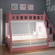 子母床蚊帐1.2m双层床下铺，1.5米儿童实木家用高低，床梯形通用1.35m
