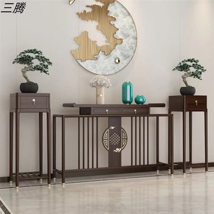 新中式实木玄关桌靠墙，玄关台现代门厅，柜简约条几禅意佛龛供桌定制