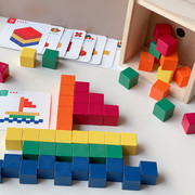 数学空间思维训练逻辑教玩具，正方体积木小学生几何方块拼装叠叠高