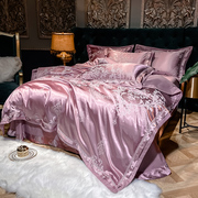 欧式床上用品贡缎四件套被套全棉床单结婚庆床品4件套1.8米2.0米