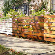 菜地栅栏花园小围栏插地式花圃篱笆园艺白色防腐木园林绿化带护栏