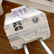 多功能行李箱女拉杆箱可充电大容量男铝框20寸登机旅行密码皮箱子