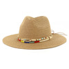 巴拿马草帽春夏季男女士户外海边防晒沙滩帽遮阳帽英伦风爵士草帽