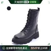韩国直邮SAERA S22A705 黑色 女士 军靴 短腰靴子 4.5CM