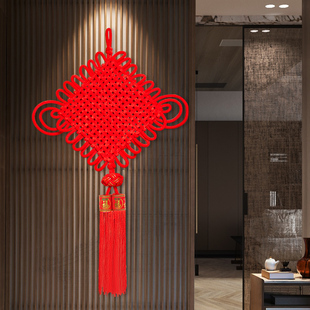 2024中国结挂件客厅，高档大号红色福字挂饰，小号入户门玄关装饰