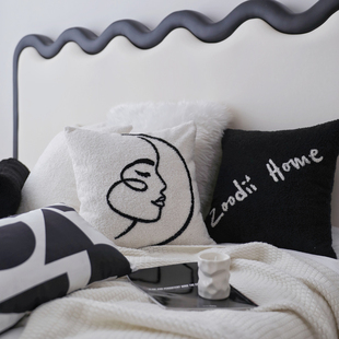 装典美家ZOODII设计师系列北欧风格黑白简约时尚线条抱枕靠包靠垫