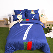 c罗7号足球明星床上用品，四件套1.8男生寝室被罩床单3件套1.5