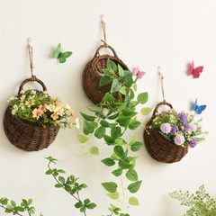 墙上装饰挂件客厅墙面器餐厅花盆植物阳台花篮创意卧室壁挂花田园