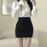 黑色ol职业包臀裙短款女夏半身裙，2023韩版高腰，紧身性感百搭一步裙