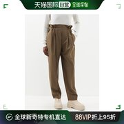 99新未使用香港直邮moncler盟可睐，女士纸袋式束腰斜纹布裤