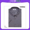 韩国直邮renoma 衬衫 RENOMA 深蓝色 双色 格纹 一般款 短袖 衬
