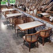 主题餐厅桌椅组合复古工业风烧烤店，港式茶餐厅咖啡厅餐饮创意家具