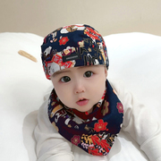 纯棉宝宝海盗帽新生婴儿帽子春秋薄款男女童小公主洋帅气头巾冬季