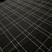 2.2米黑色金格小香风布料粗纺金丝时装面料手工diy布料