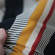 。韩国进口客供棉布全棉纯棉高支棉印花风格条纹布料连衣裙衬衫面