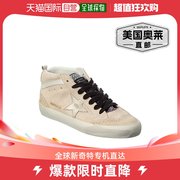 Golden Goose Midstar 绒面革和闪光运动鞋 - 米色 美国奥莱