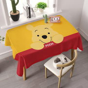 卡通动漫维尼熊家用防水防油pu桌布儿童书桌耐脏免水洗隔热餐桌布