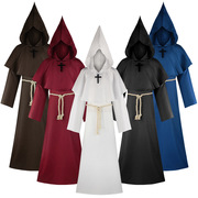 万圣节死神cosplay服装，五鬼服中世纪修士袍僧侣服巫师牧师cos服