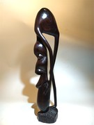 非洲抽象人物雕坦桑尼亚 黑木乌木镂雕西餐厅民宿软装红木摆件