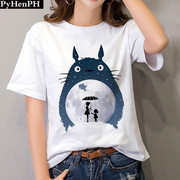 Totoro T shirt 夏季龙猫T恤短袖男女大码莫代尔打底体恤衫