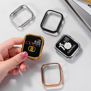 适用苹果手表applewatch7表带iwatch保护套s8智能se表壳65432代s6保护壳watchs表套45表盘女边框夏个性(夏个性)潮