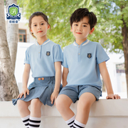 潮流童装园服儿童中国运动套装蓝色班服小学生套装运动服棒球外套
