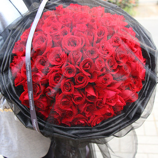 99朵红玫瑰鲜花速递同城送女友生日上海广州北京深圳杭州宁波