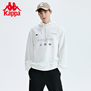 Kappa卡帕套头帽衫男秋运动卫衣休闲印花长袖外套