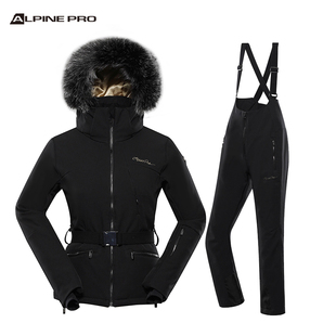 阿尔派妮冬季女士时装高腰滑雪服单双板滑雪套装保暖加厚防水外套