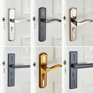 门锁家用通用型卧室，室内房间铝合金门把手手柄锁具，卫生间木门老式