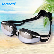leacco力酷 游泳眼镜度数防雾防水大框时尚电镀男女通用近视泳镜