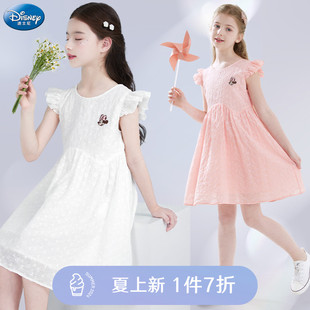 女童连衣裙儿童裙子夏装，新薄款棉布裙纯棉，连身裙中大童白色公主裙