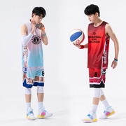 中学生运动套装男夏篮球篮球服装男套装大码定制印名球服定制篮球