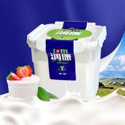 新疆天润牛奶网红酸奶，原味浓缩桶装润康方桶老酸奶，1kg桶