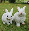 超可爱小白兔摆件办公室桌面酒柜装饰品花园庭院工艺品动物摆件