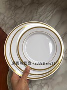 金边银边一次性塑料牛排盘白色，欧式仿瓷餐盘西式圆形，盘聚会派对碟