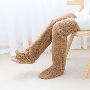 孕妇保暖袜老人加长加绒护腿老寒腿膝关节防寒护膝冬季居家睡眠袜