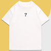 问号t恤趣味白色黑色流行设计师美式短袖数字文字字母文化衫定制