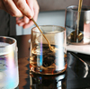 炫彩离子镀玻璃杯家用威士忌酒杯啤酒杯透明水杯，饮料果汁杯子套装