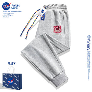 NASA女童裤子春秋款2024中大童秋装卫裤秋季儿童女孩运动长裤