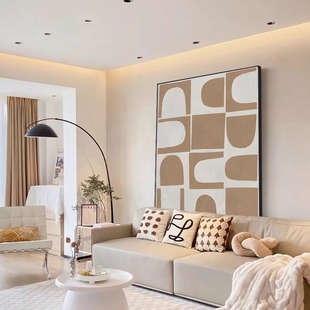 抽象几何客厅装饰画现代简约玄关壁画高级感侘寂风沙发背景墙挂画